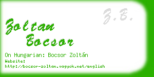 zoltan bocsor business card