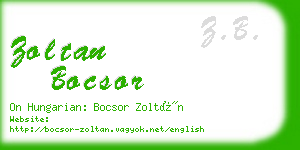 zoltan bocsor business card